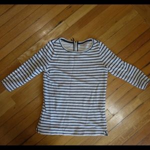 Ann Taylor LOFT knit cotton blend striped tunic